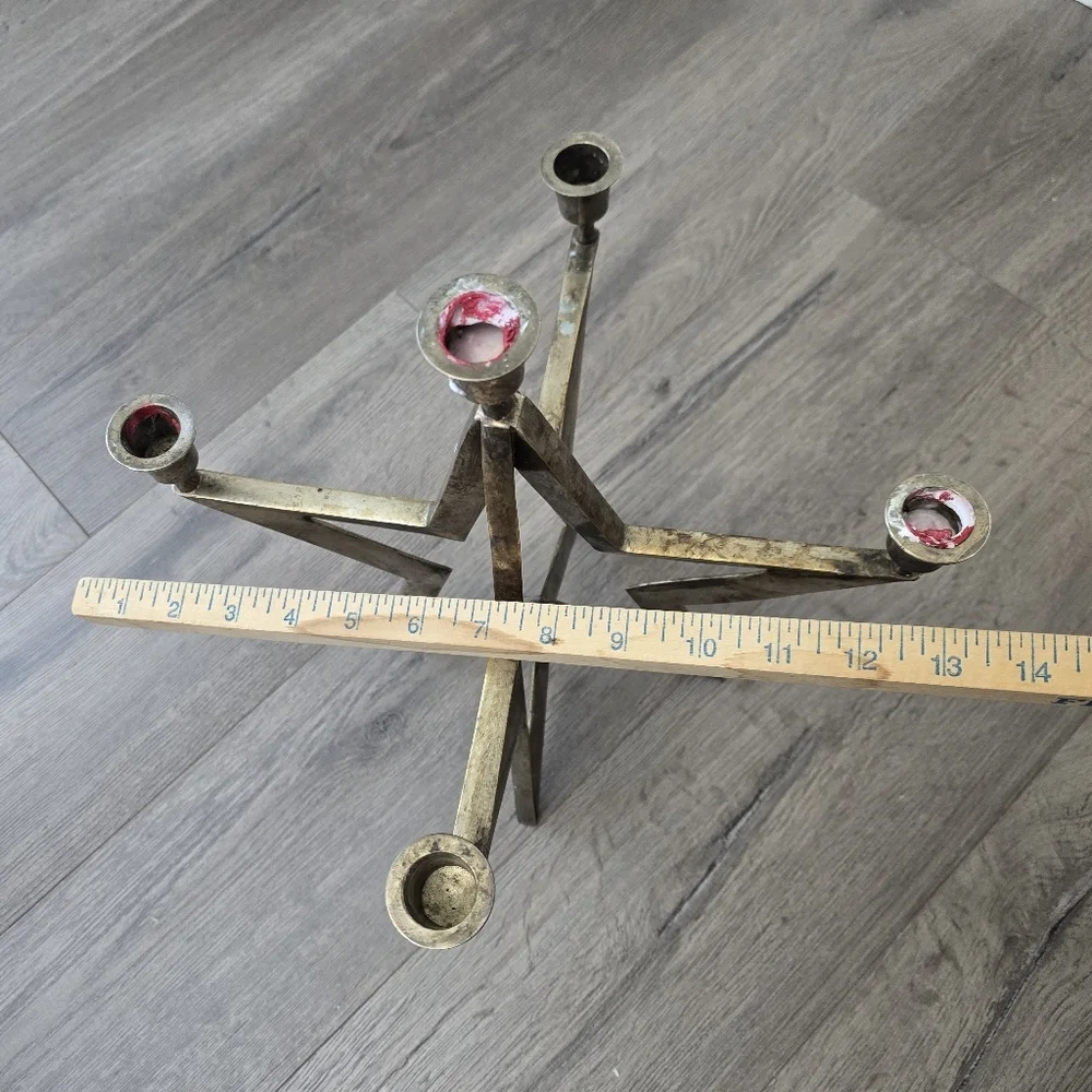 Restoration Hardware Vintage Star Light Candleabra Silver Plate 3D Christmas